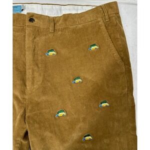 Castaway Nantucket Island Mens Tan Corduroy Christmas‎ Tree Station Wagon Pants